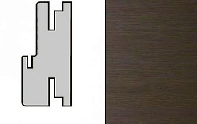 Коробка Телескопическая с уплотнителем для дверей Profil Doors серия Z Венге Кроскут, с врезкой под петли скрытые AGB (в комплекте)